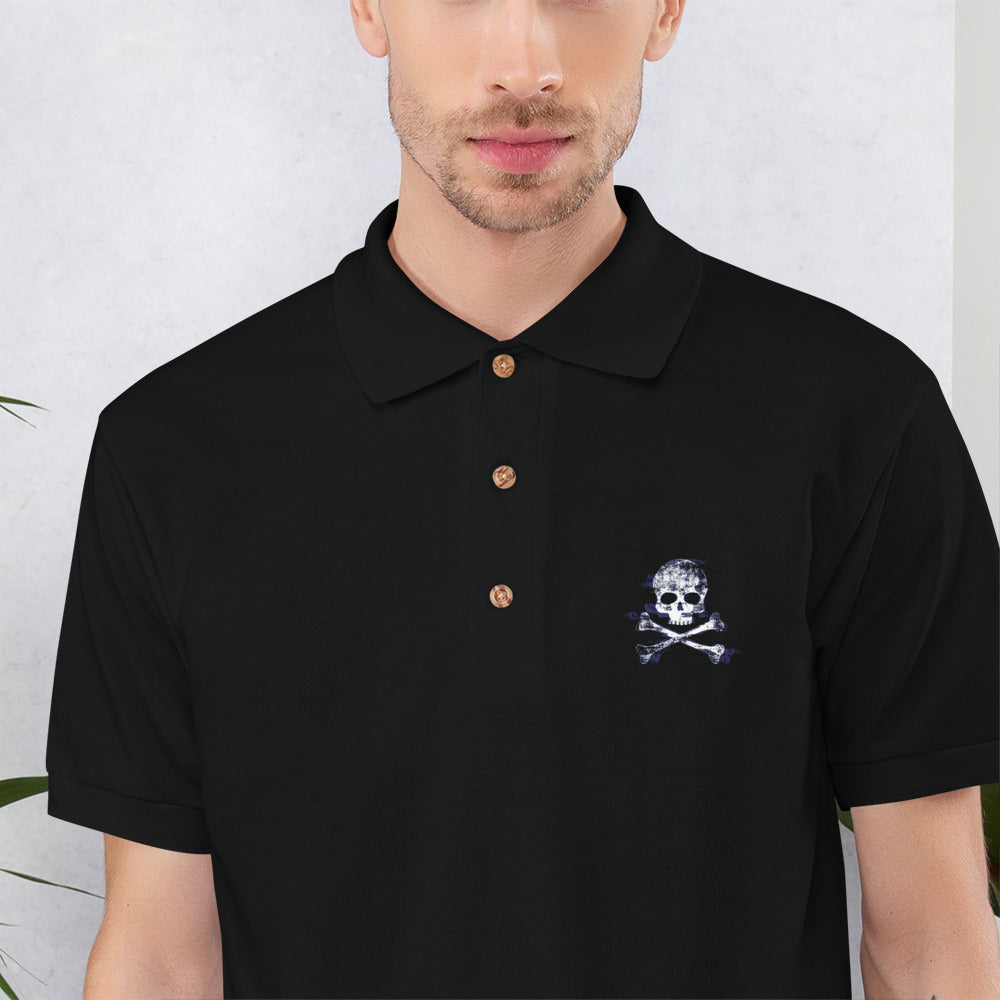 ROYAL SHITE: POLO ROYAL SKULL - Embroidered Polo Shirt