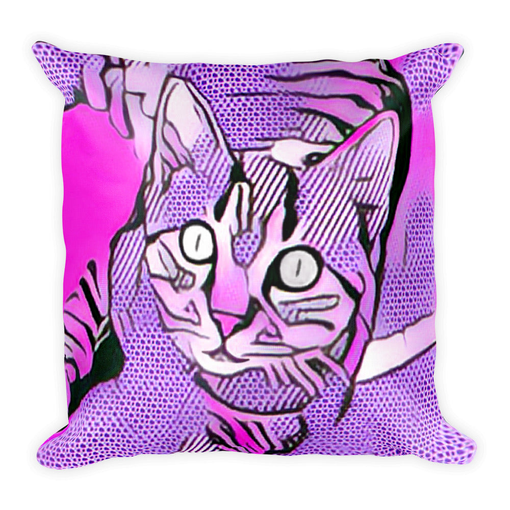 Pop Art Kittie - Square C.P.C. Pillow