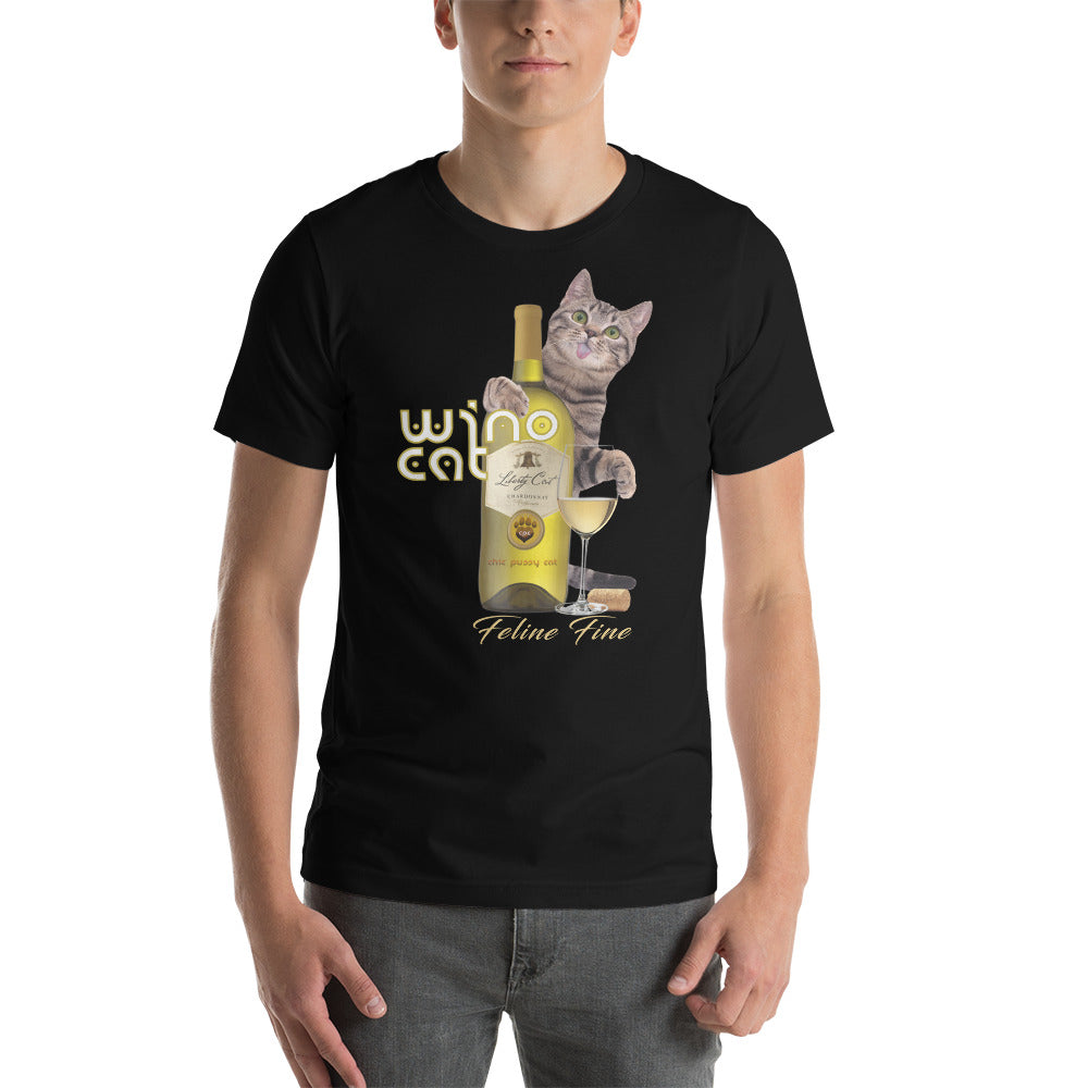 CHIC PUSSY CAT: WINO CAT - Unisex t-shirt