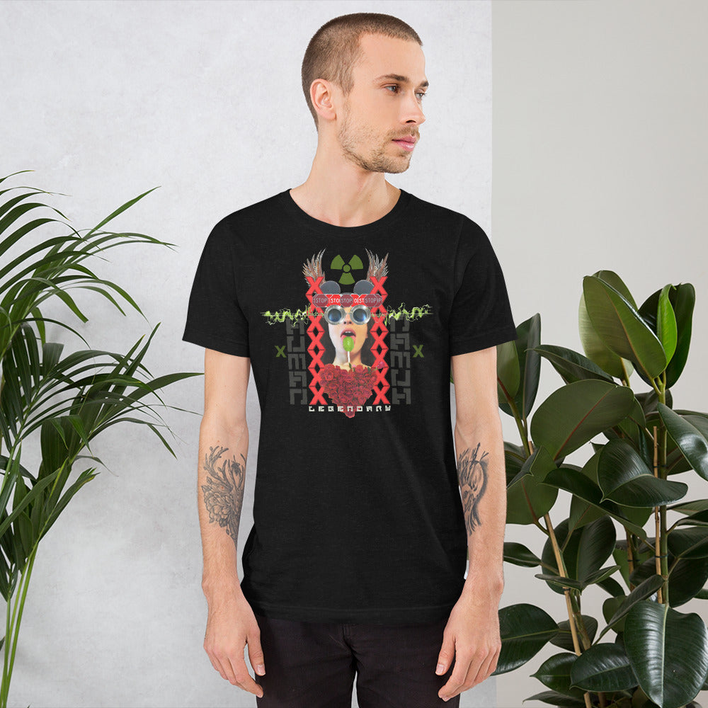 LEGENDARY HUMAN: STOP AND SMELL THE RADIOACTIVE ROSES - Unisex t-shirt
