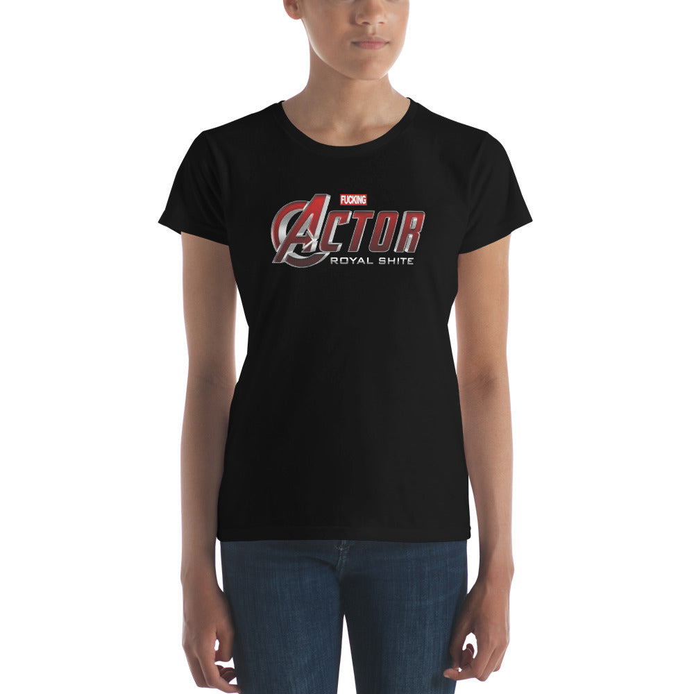 ROYAL SHITE: FUCKING ACTOR (Avengers Logo Rip) - Women's short sleeve t-shirt
